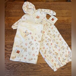 Vintage Carter's Cream Baby Nightgown and Matching Blanket - NWT
